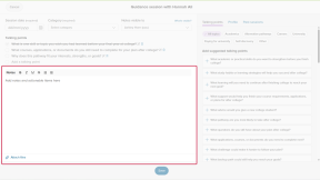 An Advisement session for a student is open. The Notes section is highlighted.